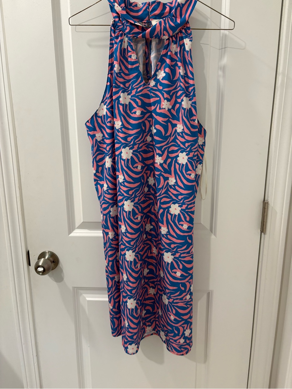 Umgee Blue and Pink Floral Boutique Dress
